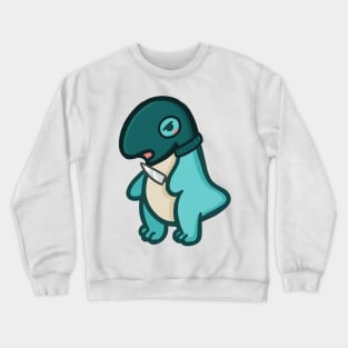 Robbery, T-Rex, mean Dino, Dinosaur Crewneck Sweatshirt